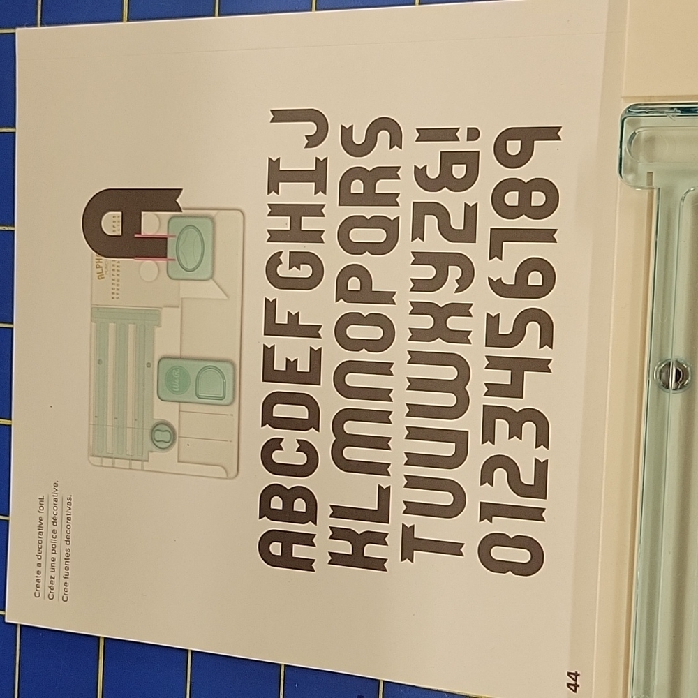 We R Memory Keepers Alphabet Punch Board - Mint/White - Picture 5 of 8